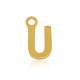 Stainless steel charm initial U Gold